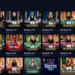 Marvel Casino live casino lobby showing streamed dealer tables